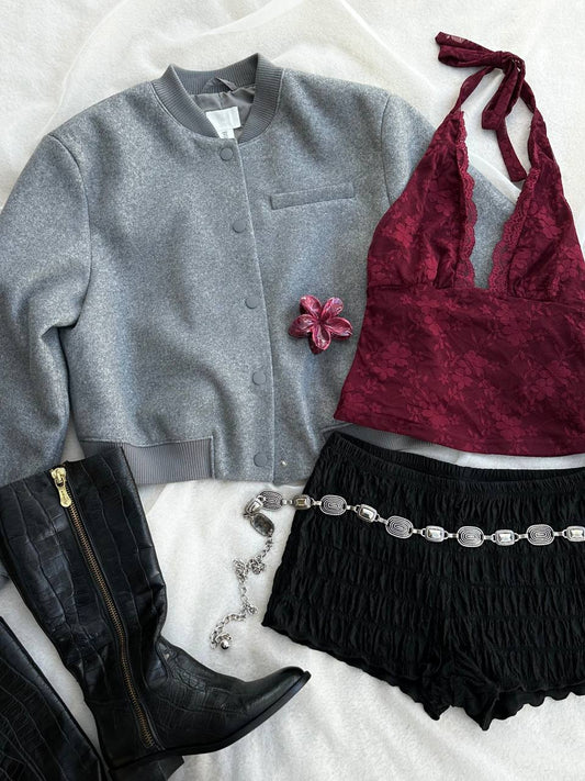 GRAY BOMBER H&M (M)