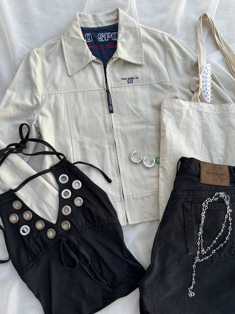 BEIGE JACKET POLO SPORT (S)