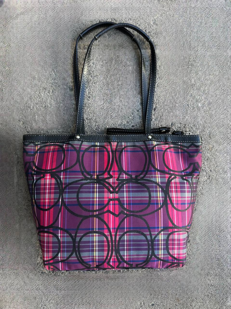 COACH TARTAN TOTE