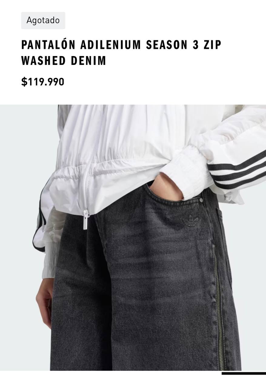 PANT DENIM ZIP ADIDAS (36)