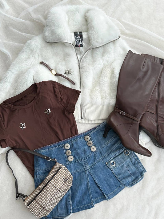 COAT CROPPED Y2K (S)