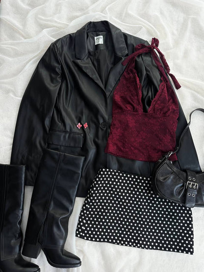 LEATHER BLAZER (L)