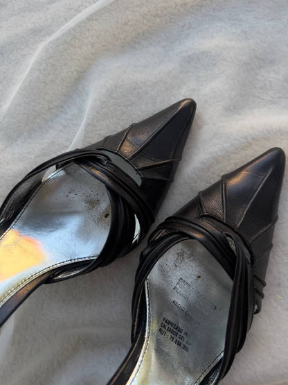 BLACK KITTEN HEELS GACEL (37)