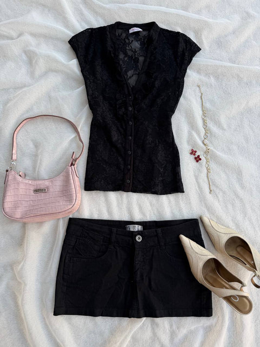 MICRO SKIRT BLACK (38)