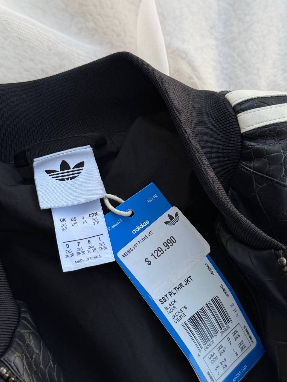 ADIDAS JACKET LEATHER (XXS)