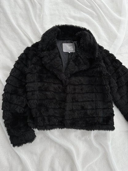 FURRY COAT BLACK (M)