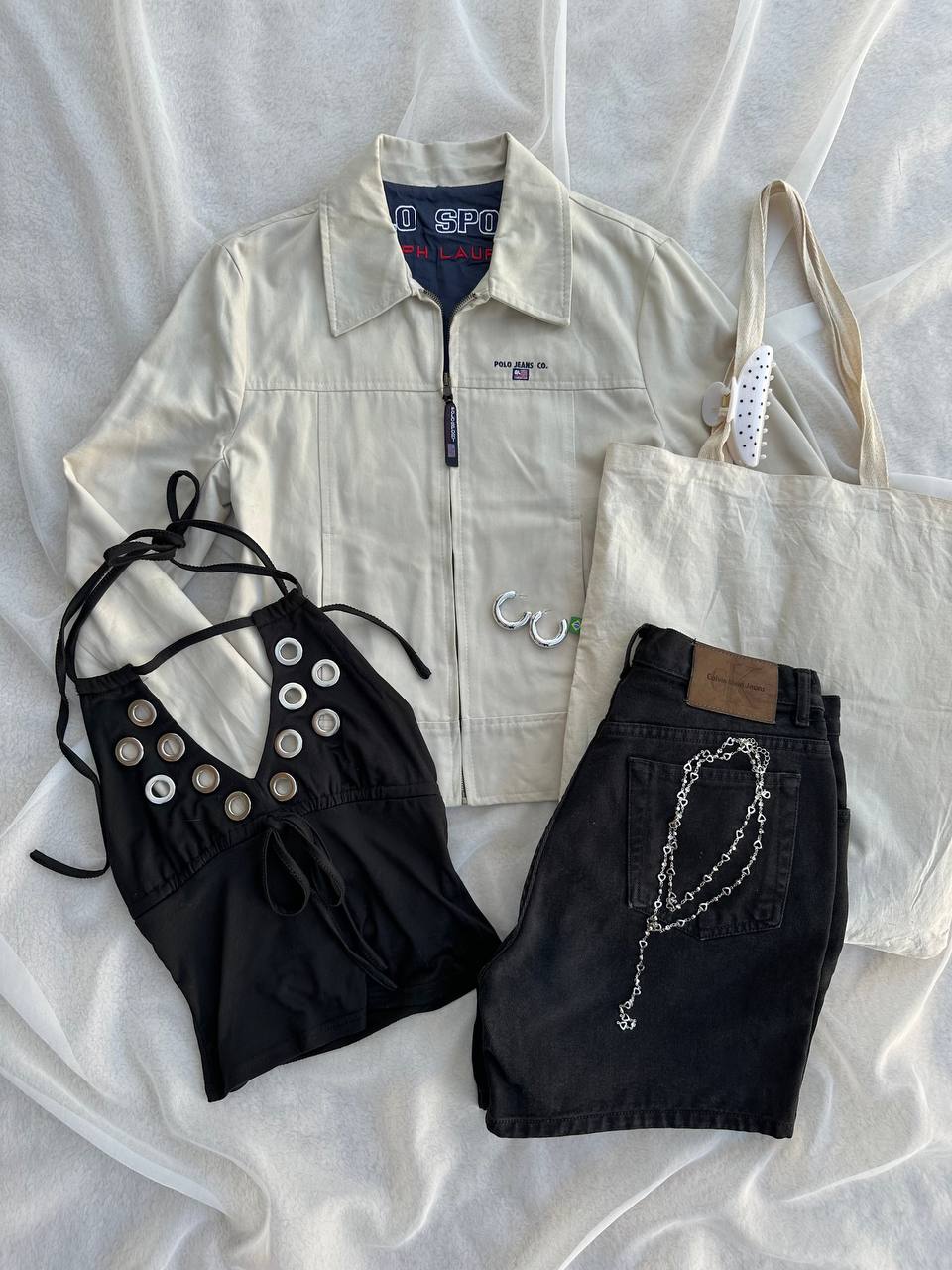 BEIGE JACKET POLO SPORT (S)