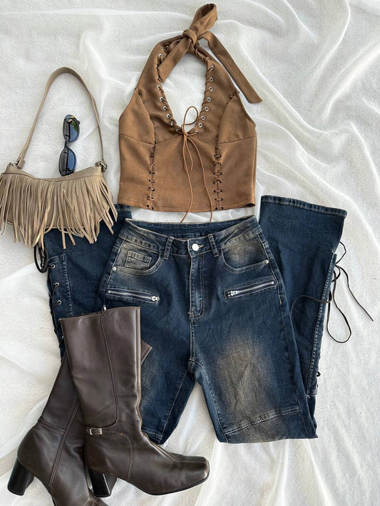 LACE UP PANTS (36)