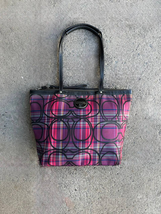 COACH TARTAN TOTE